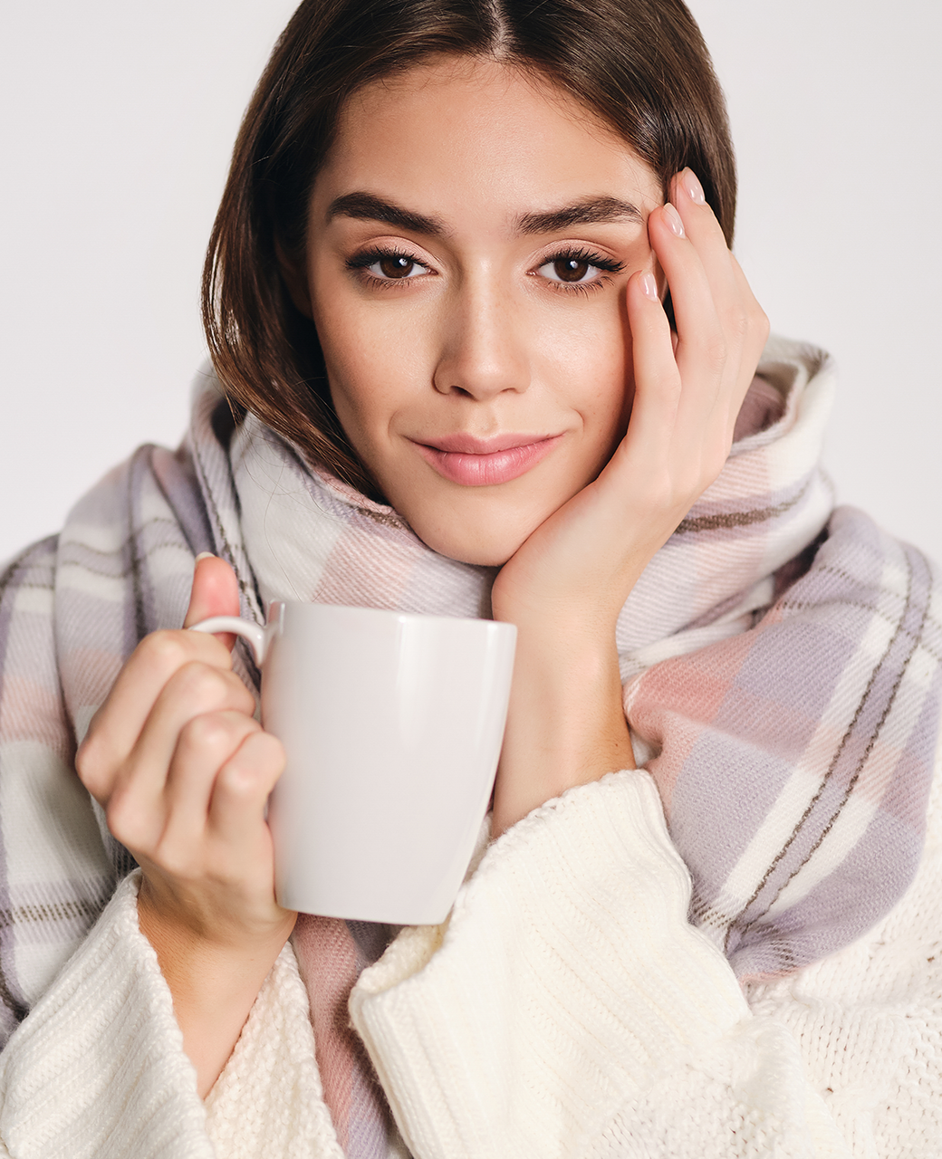 Sickness Prevention Woman drink coffee